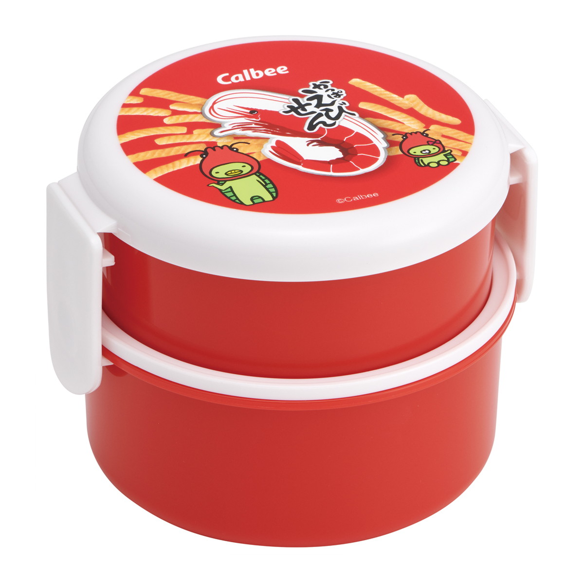 【送料お得・まとめ買い×9個セット】スケーター お弁当箱 2段 ランチボックス 丸型 500mL ミニフォーク付 ONWR1 かっぱえびせん
