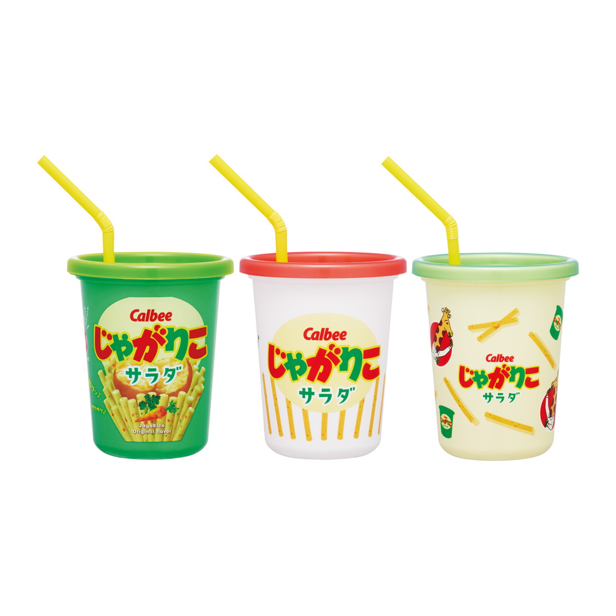 【送料お得・まとめ買い×11個セット】スケーター ストロー付き タンブラー 3個セット 320mL じゃがりこ サラダ SIH3ST-A