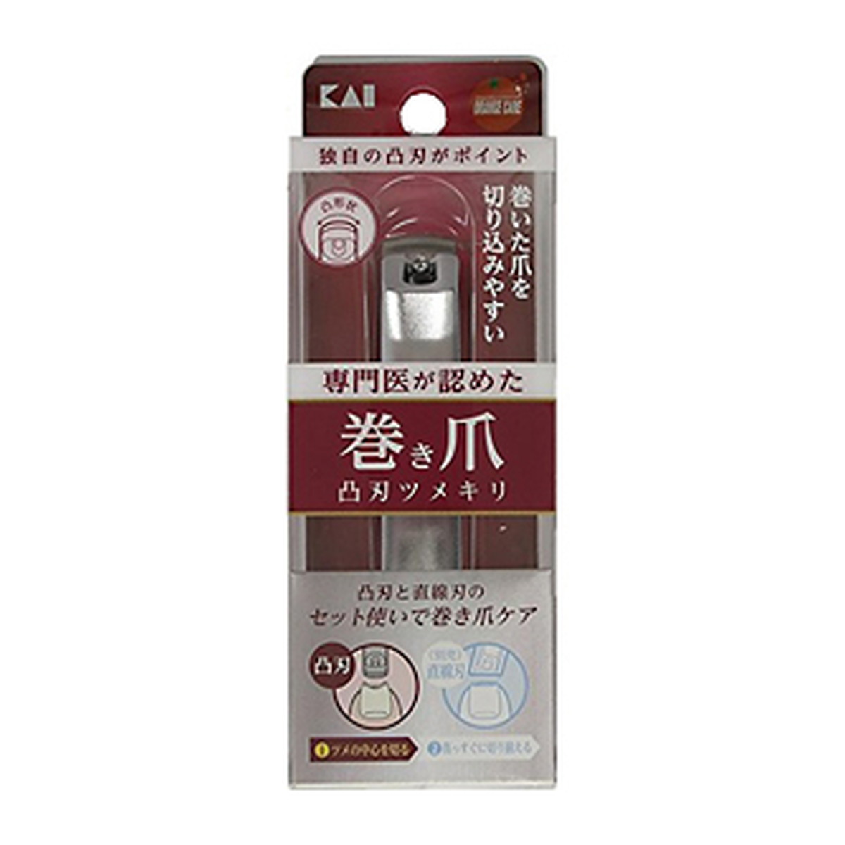 【送料お得・まとめ買い×9個セット】貝印 オレンジケア 巻き爪 凸刃 ツメキリ 爪切り