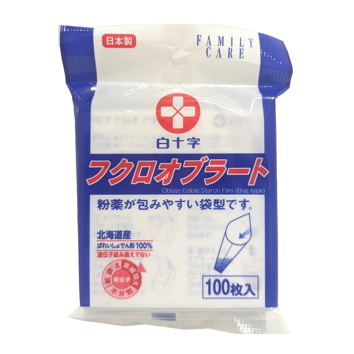 【送料お得・まとめ買い×9個セット】白十字 ファミリーケア フクロオブラート 100枚入