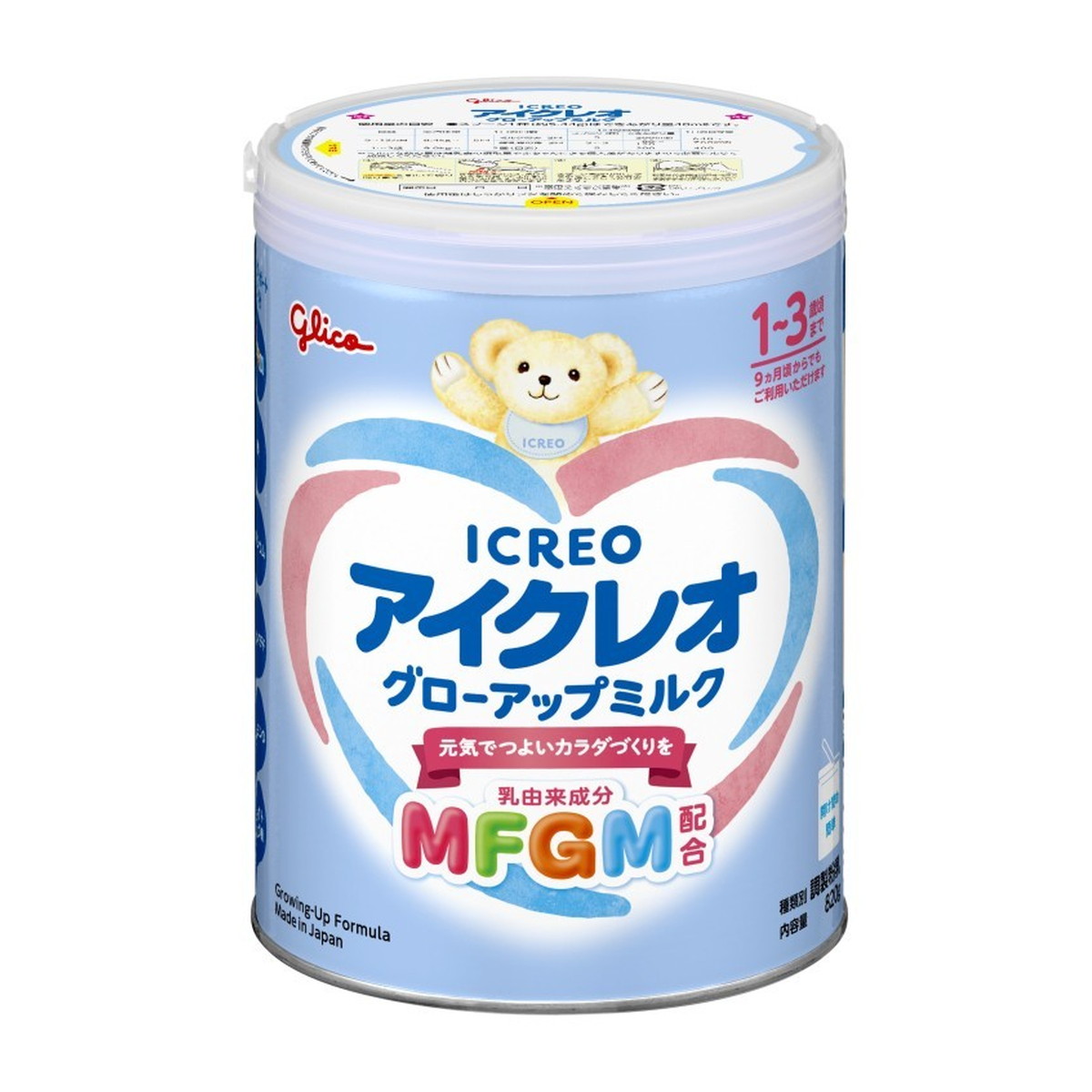 【送料お得・まとめ買い×7個セット】江崎グリコ アイクレオ グローアップミルク 820g 大缶 幼児用粉ミルク|ホームライフ