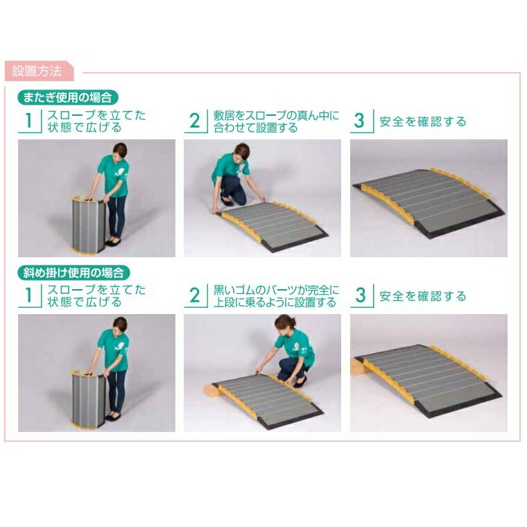 シコク　車いす用スロープ　段ない・ス　ロールタイプ 900