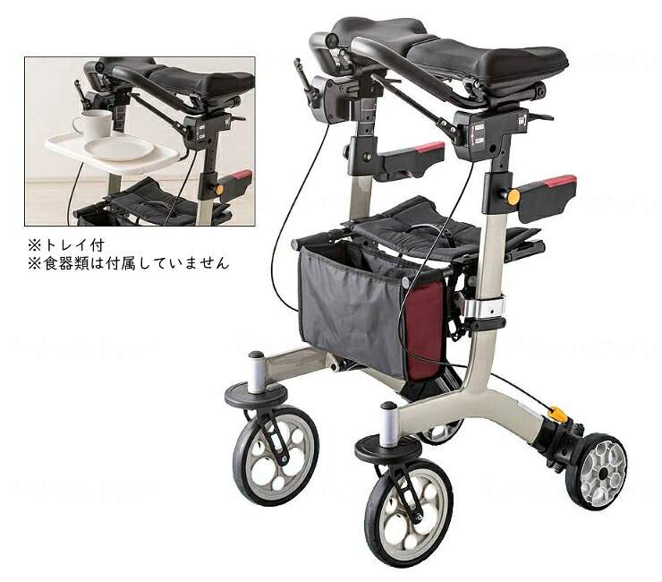 安寿 御拾い車 リトル折りかえしZT お盆付き添い人 / 532-309 アロン化成 取寄せ商いもの 四輪御拾い器