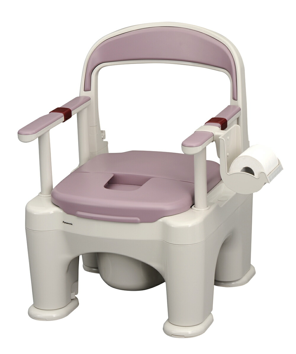 【楽天市場】ポータブルトイレ 〈座楽〉ラフィーネ / PN-L30206V 長穴プラスチック便座タイプ 傾斜脚付き：介護もーる 介護用品専門店