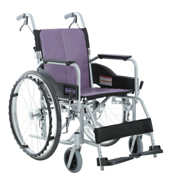 【カワムラサイクル】座幅40cm　ノーパンクタイヤ仕様車いす　自走用(中床)　SY22-40SB　色：フジレザー(No.112)　STAYER　メーカー直送　非課税