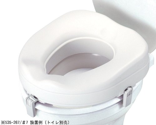 長時間使用される方、お尻のやせた方にもやさしい座り心地　安寿 補高便座 ＃10（10cm補高）535-270 アロン化成　4970210490020｜介護もーる　介護用品専門店