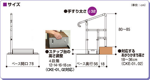 矢崎化工 あがりかまち要脚たちあっぷ Cke 02 1 片蘭干歩み架虚無 Bharadwajclasses Com