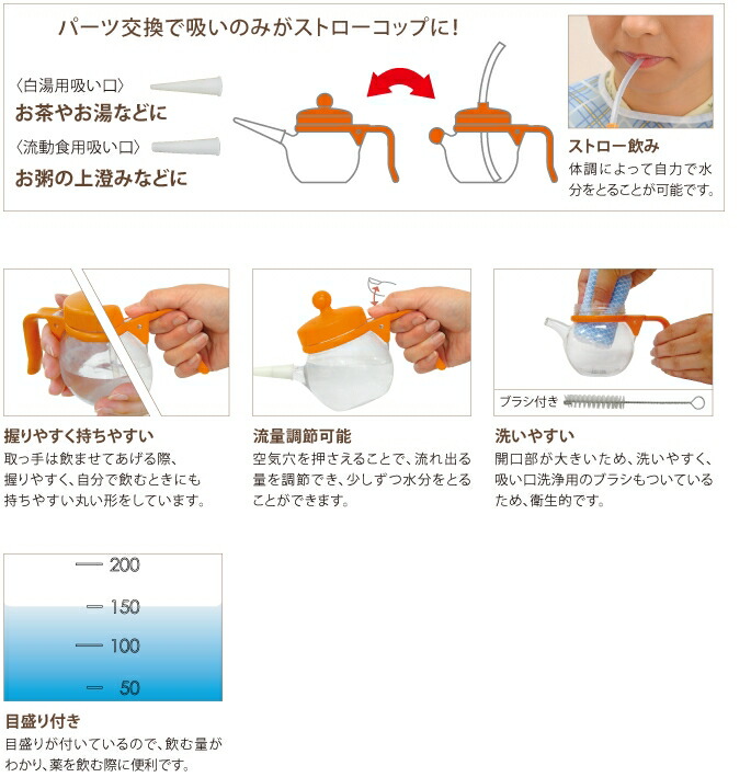 楽天市場 テイコブ吸いのみ ブラシ付き C01 吸い飲み 25 Offセール 介護もーる 介護用品専門店