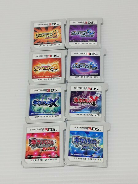 中古 3dsソフト ポケットモンスターx ポケットモンスターx Y アルファサファイア オメガルビー サン ソフトのみ Nintendo ウルトラサン ゲーム 鳥取店 ウルトラムーン ゲーム ムーン ８本セット 新座店