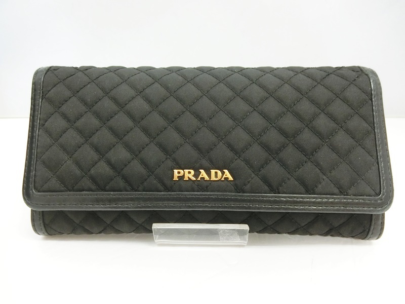 é€æ–™ç„¡æ–™ ä¸­å¤ Prada ãƒ—ãƒ©ãƒ€ ã‚­ãƒ«ãƒ†ã‚£ãƒ³ã‚° 2ã¤æŠ˜ã‚Šé•·è²¡å¸ƒ ãƒ'ã‚¹ã‚±ãƒ¼ã‚¹ä»˜ã 1m1132 Tessuto Quiltin é»' ãƒ–ãƒ©ãƒƒã‚¯ Nero å‡ºé›²åº— äººæ°—æº€ç‚¹ Ce Orishas Finance Com