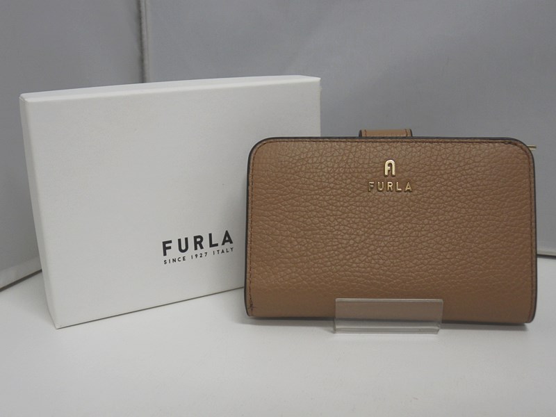 楽天市場】フルラ Furla Camelia コンパクト財布 M CENERE+VANIGLIA