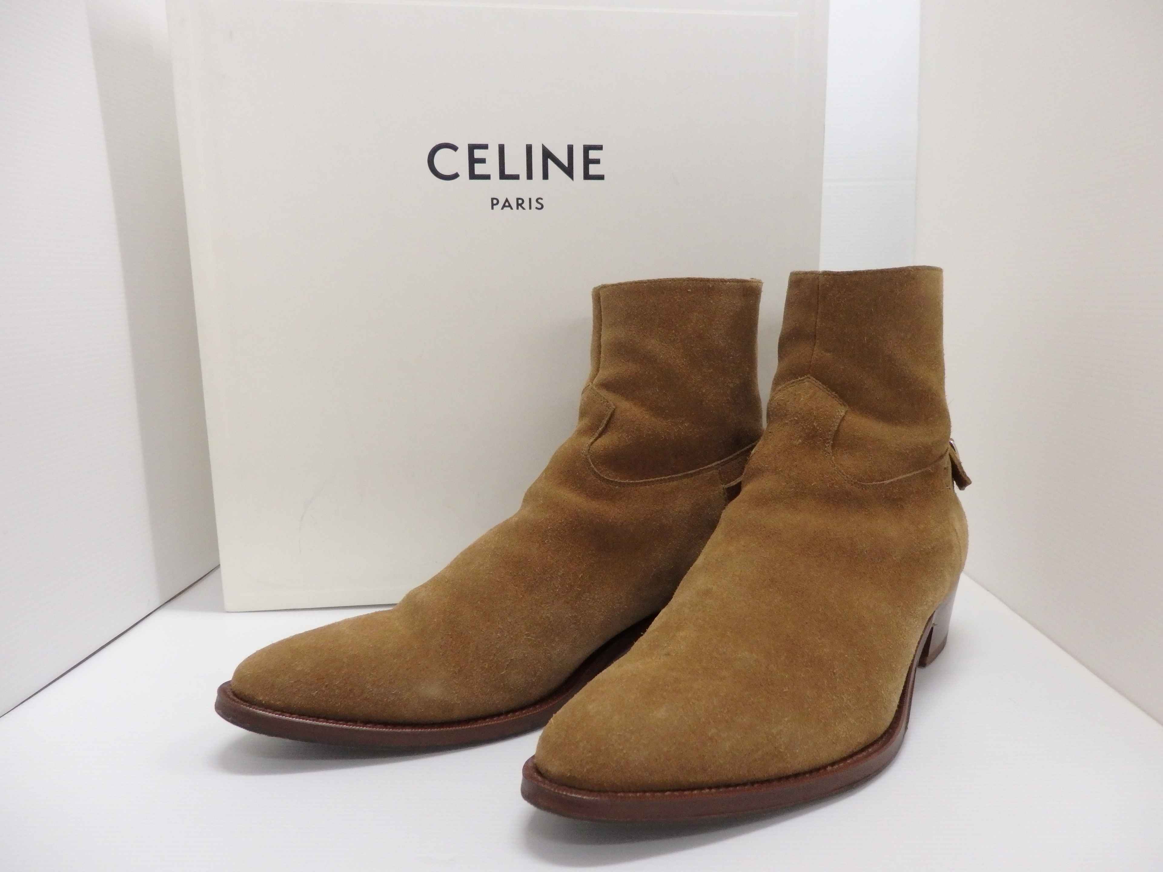 セリーヌ　サイドゴアブーツ　スウェード 39 セリーヌ サイドゴアブーツ スウェード 39