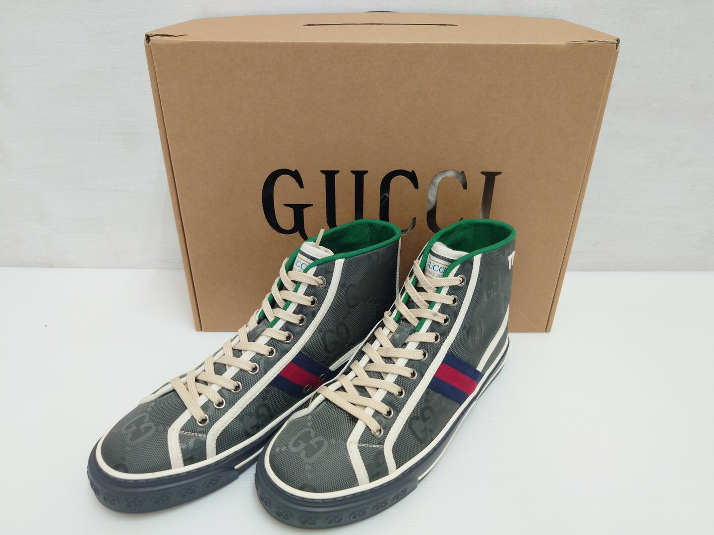 楽天市場】グッチ GUCCI メンズ グッチ テニス 1977 ハイトップ
