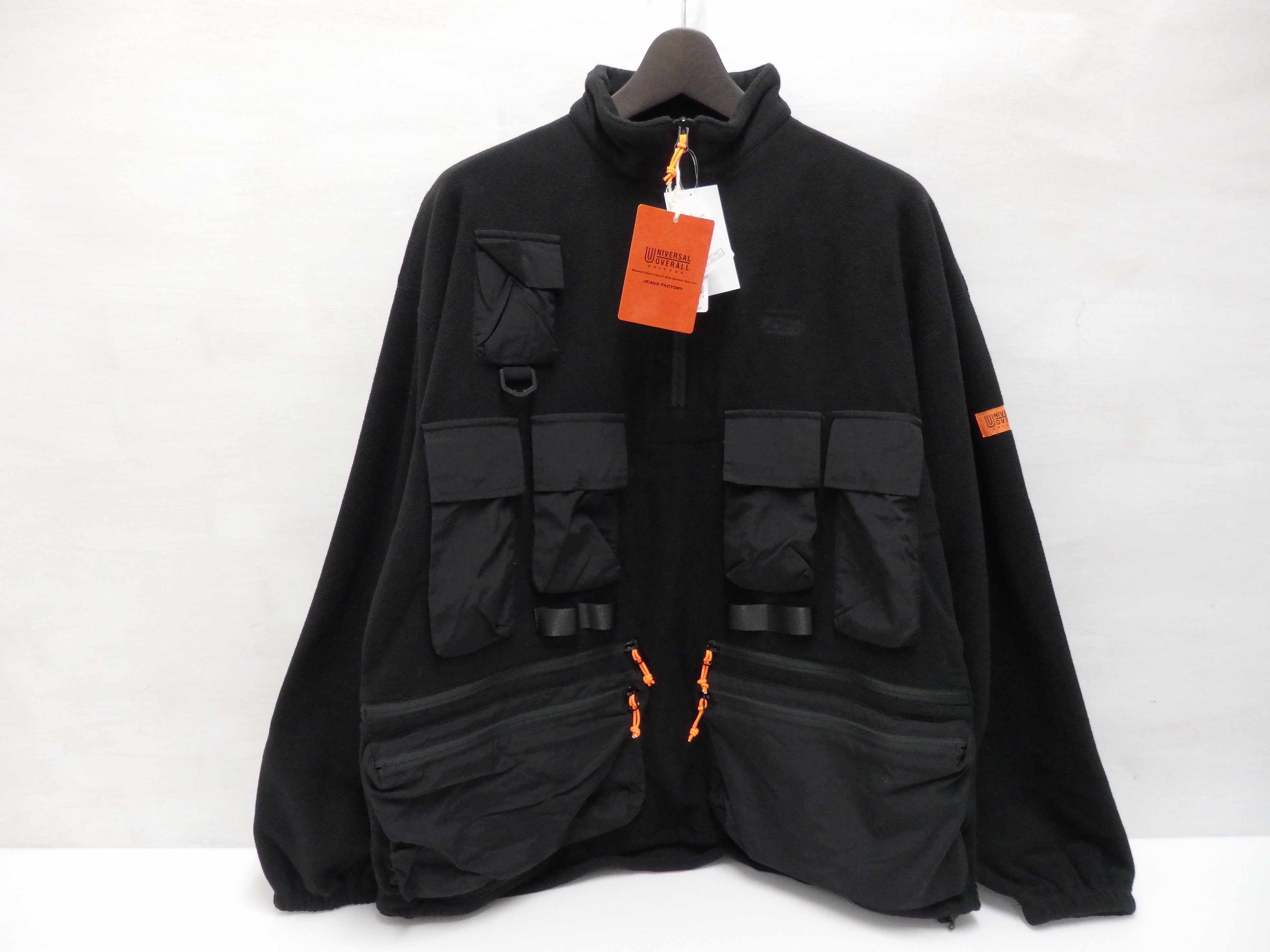 【中古】 UNIVERSAL OVERALL 別注 フリースハンティングジャケット U2331200IN Lサイズ ブラック ユニバーサルオーバーオール 【鳥取店】｜開放倉庫山陰オンラインショップ