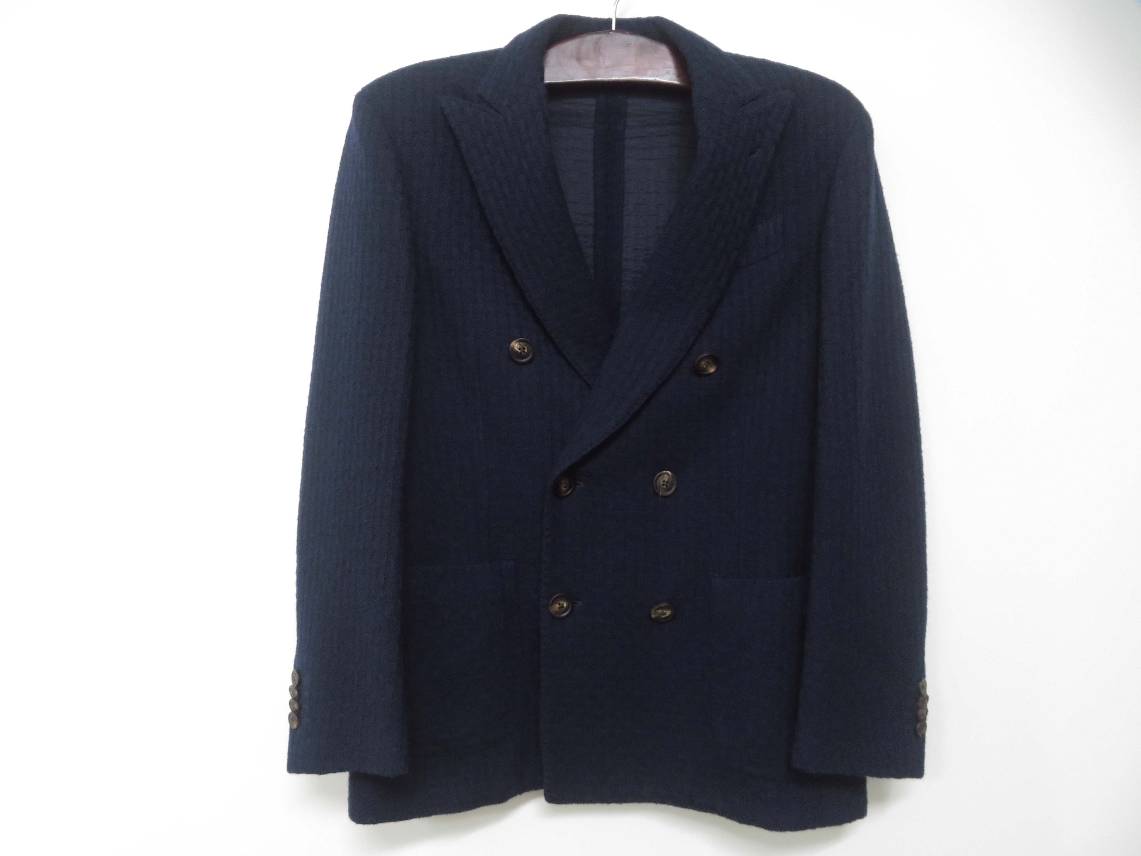 【中古】   LARDINI ラルディーニ ピークドラペル ダブルブレスト 6B ニットテーラードジャケット JULKJ2JQ サイズ:44   【鳥取店】