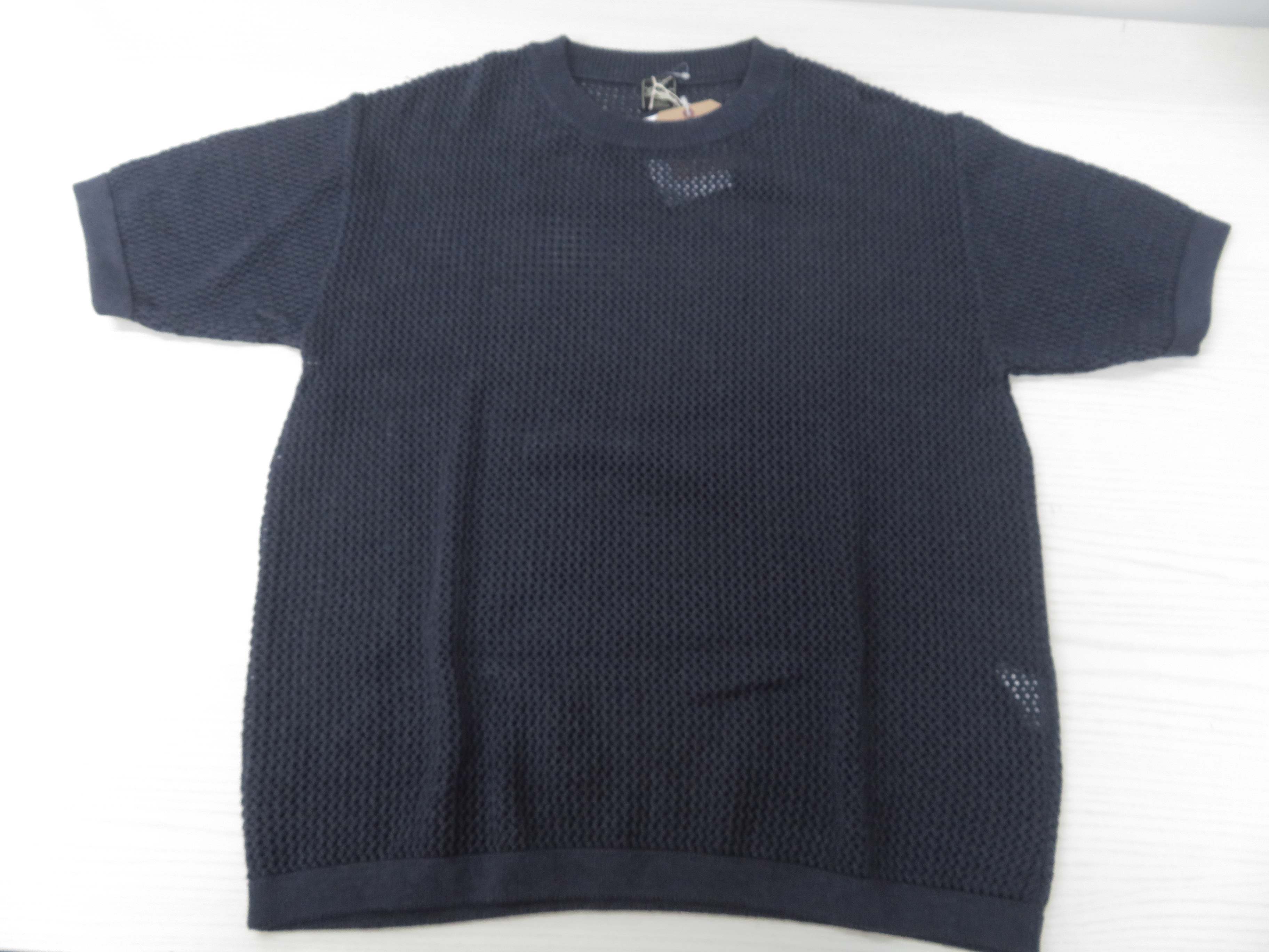 【中古】 GOLD 東洋エンタープライズ Cotton Mesh Yarn S/S Crew Neck Shirt GL79317 Mサイズ ネイビー コットンメッシュヤーン ショートスリーブ クルーネックシャツ 【鳥取店】｜開放倉庫山陰オンラインショップ