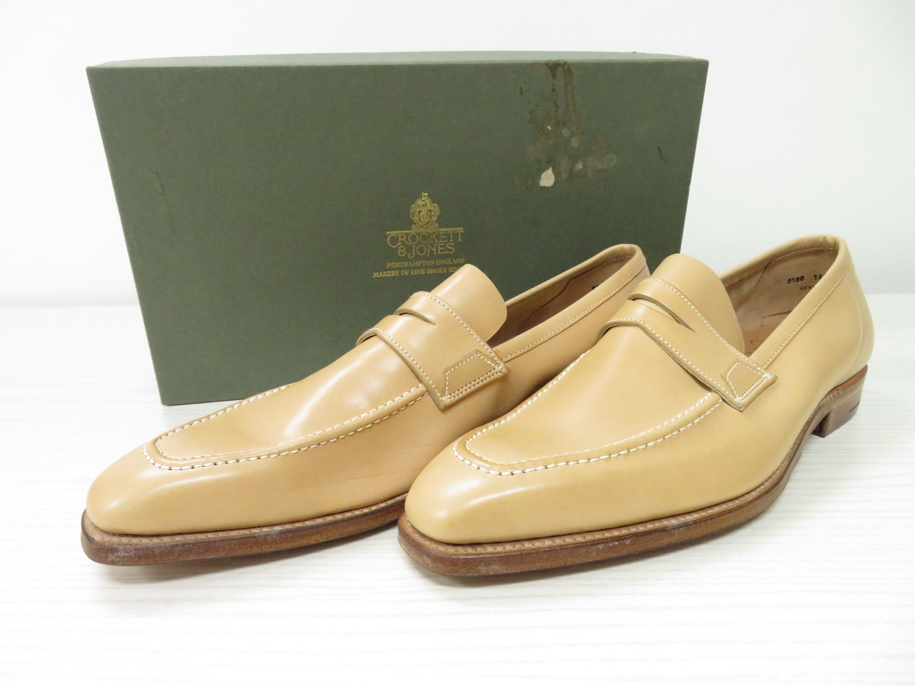 【中古】 CROCKETT&JONES × Paul Smith コインローファー 5186-1XB クロケット&ジョーンズ ポールスミス 26cm UK7.5 【鳥取店】|開放倉庫山陰オンラインショップ