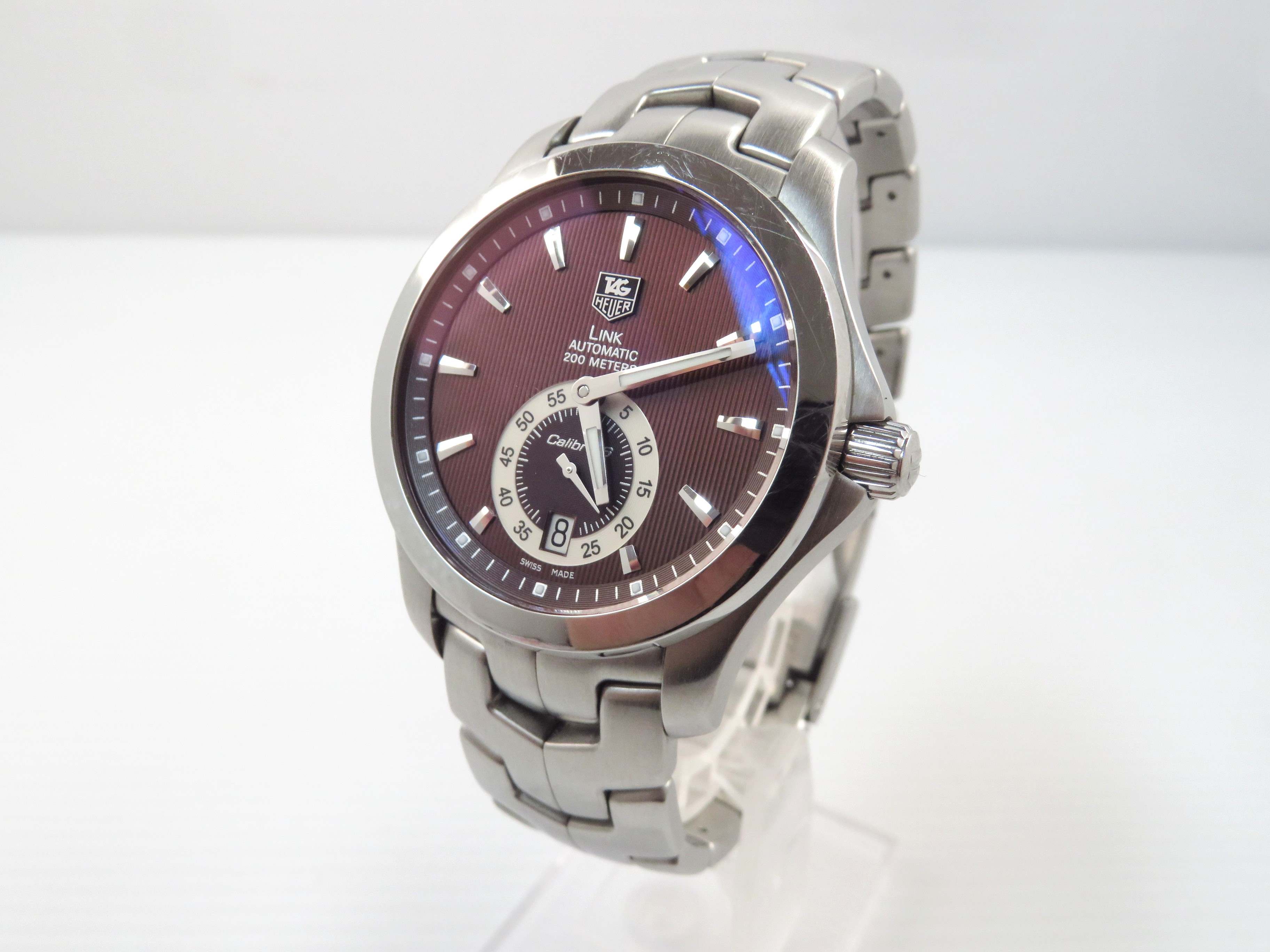 【中古】  TAGHeuer タグホイヤー 繋がり キャリバー6 赤銅色 WJF211C ウオッチ   【鳥取店】