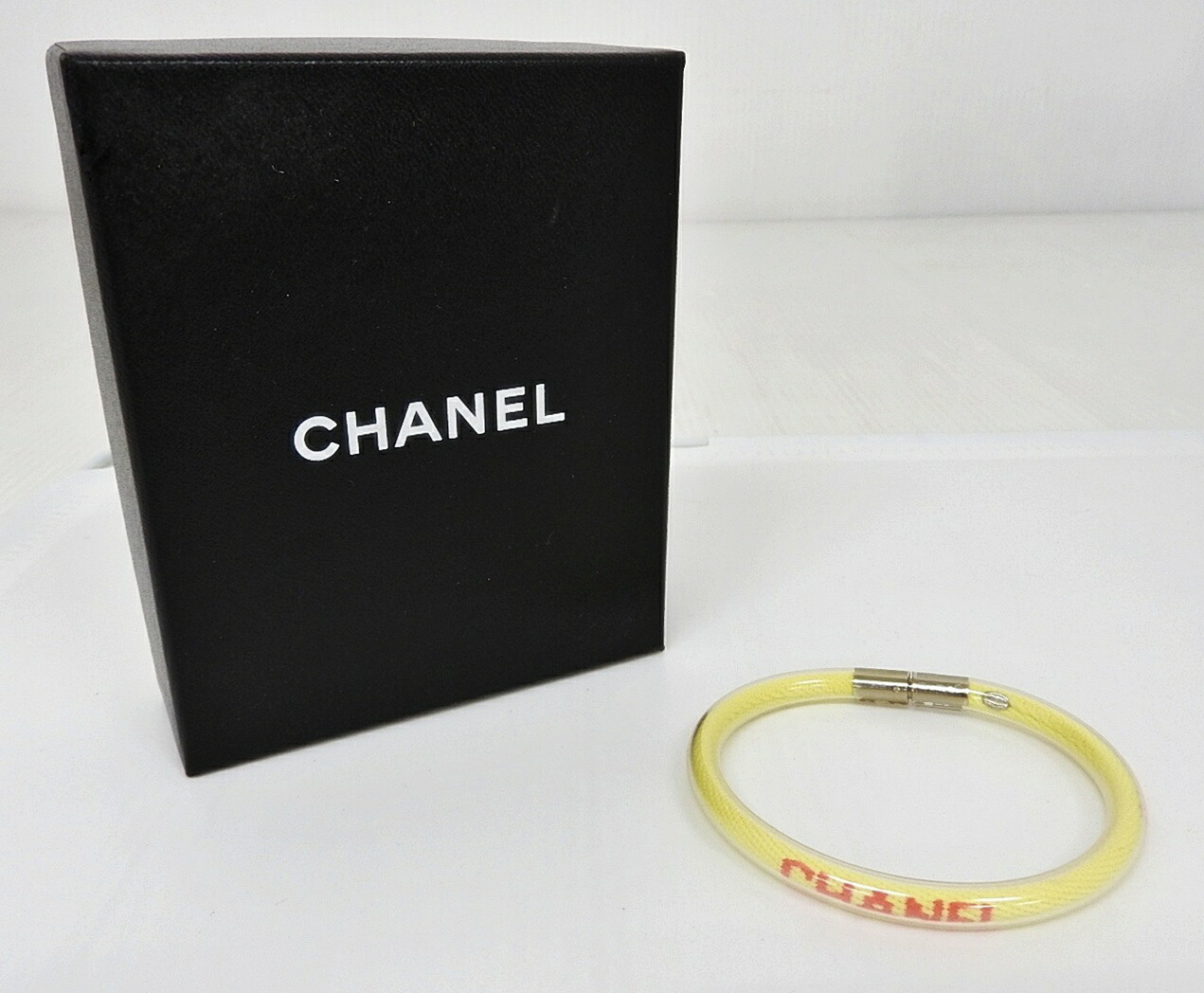 【中古】CHANEL シャネル 運動競技生産ライン チューブバングル 腕輪 黄色系 佩び物【ブランド名小物】【米子店】