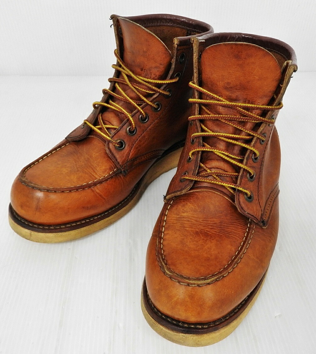 【中古】REDWING レッドウィング 875 犬目じるし 97年製 アイリッシュセッター モックトゥブーツ US7.5E 25.5糎 赤銅色【メンズ】【靴/シューズ】【米子店】