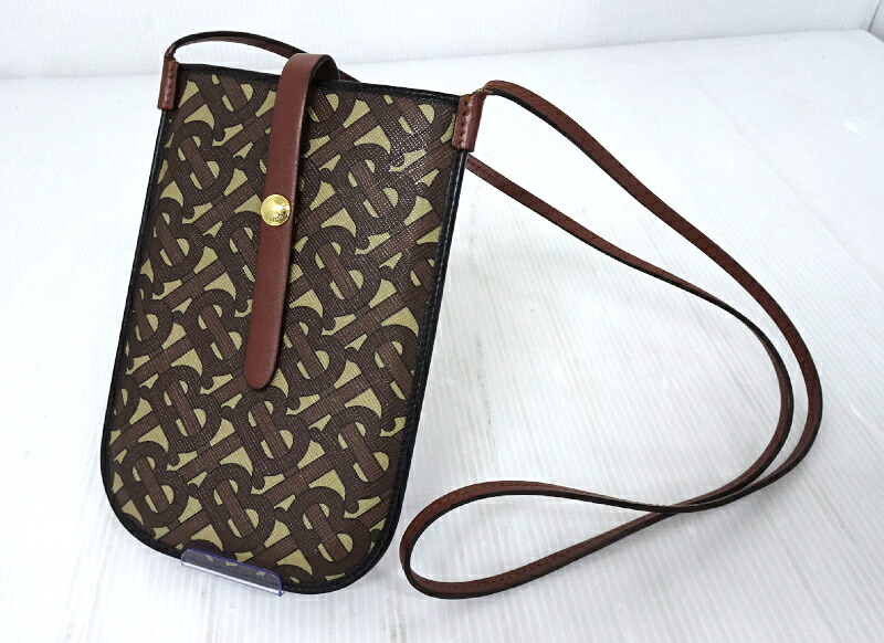 【中古】BURBERRY バーバリー TBモノグラム スマホショルダー フォンケース【服飾小物】【米子店】|開放倉庫山陰オンラインショップ