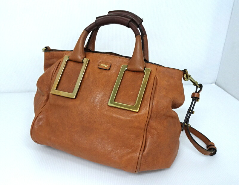 【中古】Chloe クロエ エテル 2way ショルダーバッグ ハンドバック なめし革 赤銅色【鞄/御徒面子】【米子店】