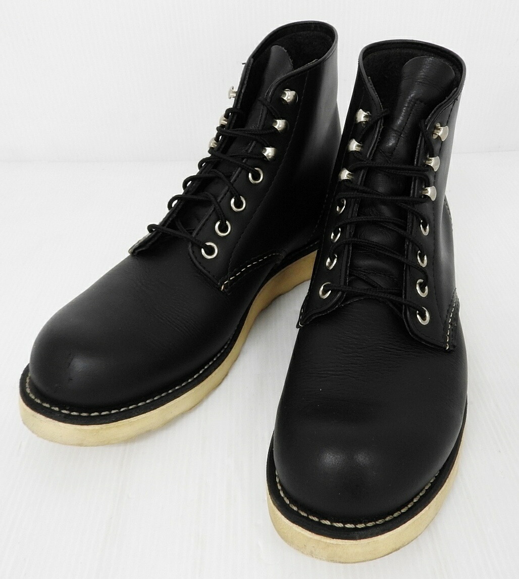 【中古】REDWING レッドウィング 8165 6INCH CLASSIC ROUND BOOTS 25.5cm 6インチ クラシック ラウンド ブーツ ブラック 2016年製【メンズ】【靴/シューズ】【米子店】｜開放倉庫山陰オンラインショップ