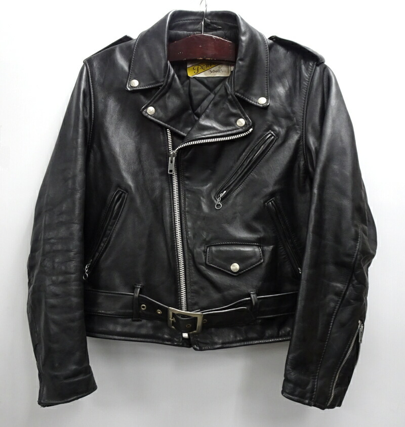 Schott ブラック レザージャケット 36 Schott N.Y.C schott ショット レザージャケット ジャケット、上