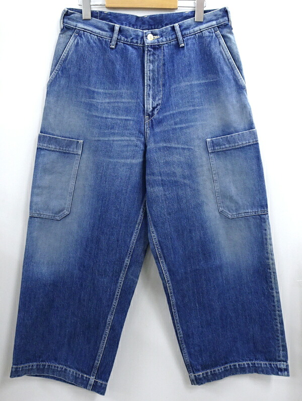 【中古】Graphpaper グラフペーパー Selvage Denim Cargo Pants セルビッジ デニム カーゴパンツ サイズ:1 GM231-40101DB【メンズ古着】【米子店】｜開放倉庫山陰オンラインショップ