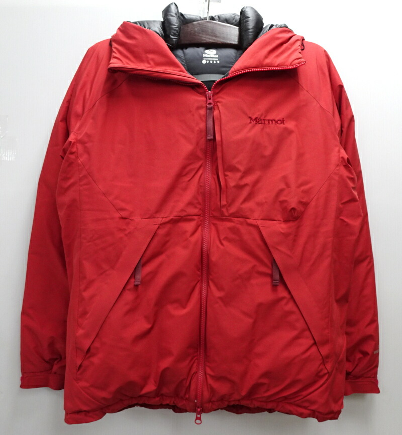 Marmot フード付きダウンジャケット 赤/黄　8000m パーカ　parka Marmot フード付きダウンジャケット 赤/黄 8000m パーカ parka