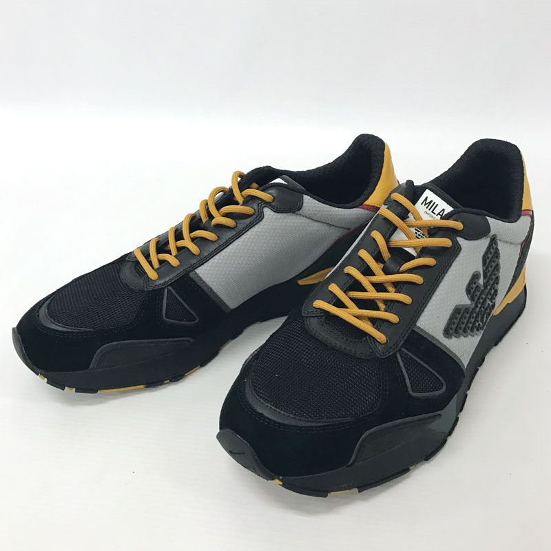 【中古】EMPORIO ARMANI エンポリオアルマーニ 駈けっくらシューズ/スエードクロス/X4X289 XM499 大きさ : US10/スニーカー《メンズ古着・山城店》