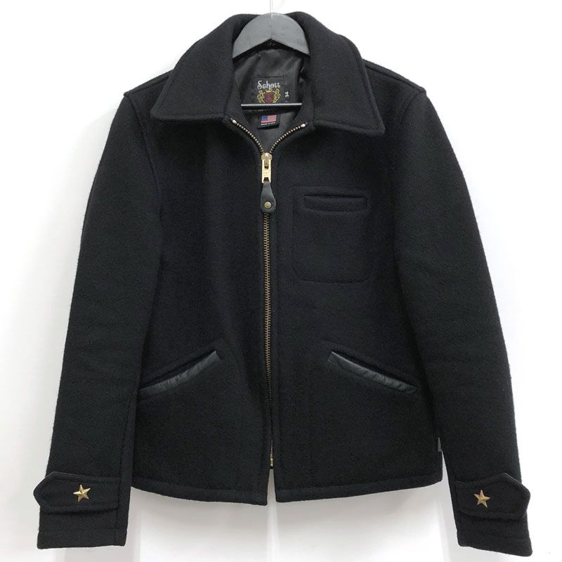 極美品✨希少 ショット 716 ウール CPOジャケット レザー 星 濃紺 S Schott[ショット] 716 WOOL CPO JKT/ウール ジャケット/7176