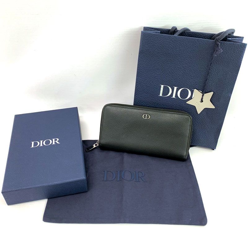 【中古】Dior クリスチャンディオール  ICON ロングジップウォレット ラウンドジッパー長札入れ《ブランド名・山城店》U136 財布・ケース-メンズ財布-バッグ・小物・ブランド雑貨
