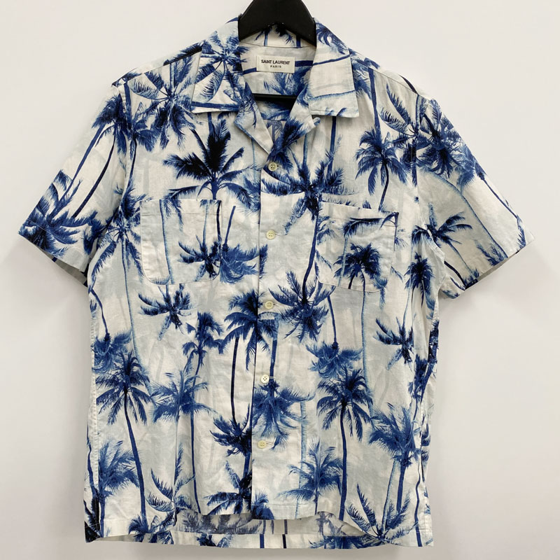 【中古】SAINT LAURENT PARIS サンローランパリ 半袖アロハシャツ サイズ : 39/ハイブランド《メンズ古着・山城店》U301