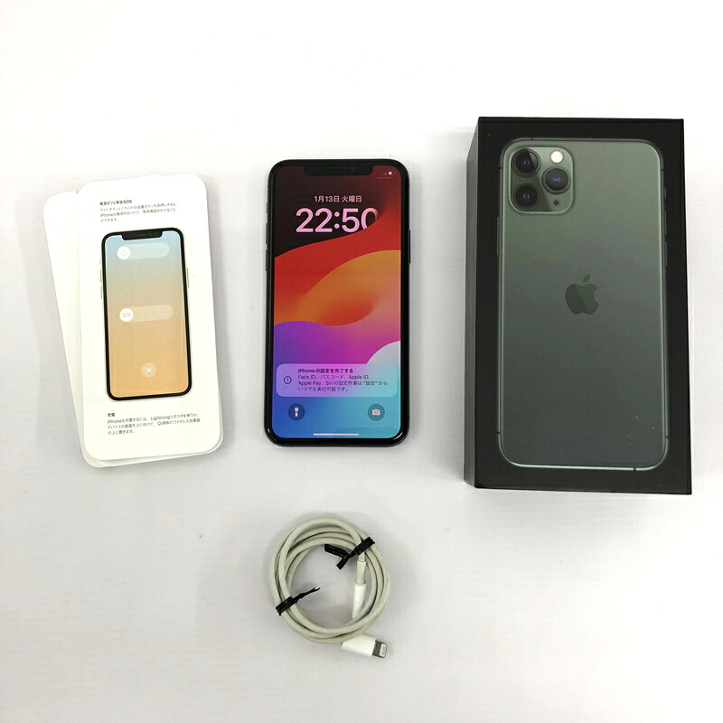 【中古】《ジャンク取りまわし》docomo iPhone11Pro 64GB 夜夜中緑であること Apple MWC62J/A《スマホ・山城店》R1569