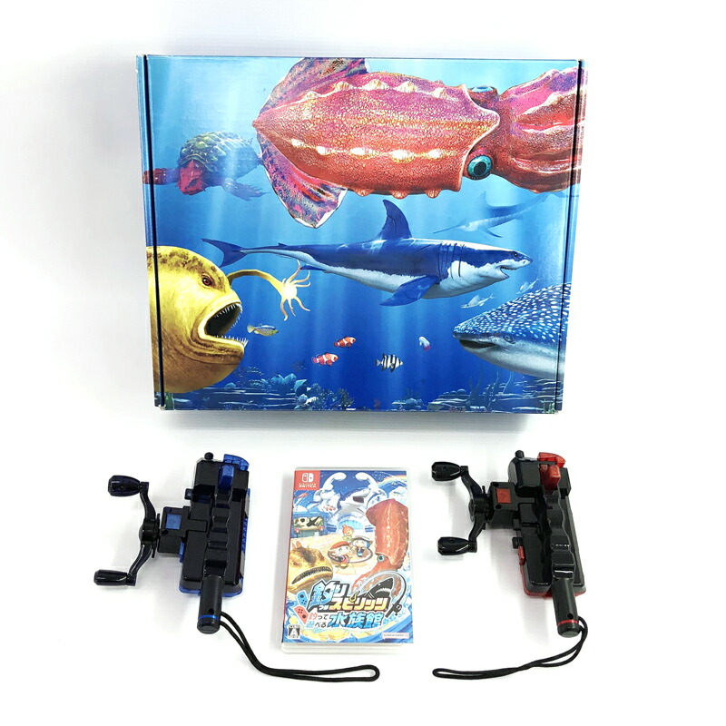 中古】釣りスピリッツ 釣って遊べる水族館+専用サオコン2個セット