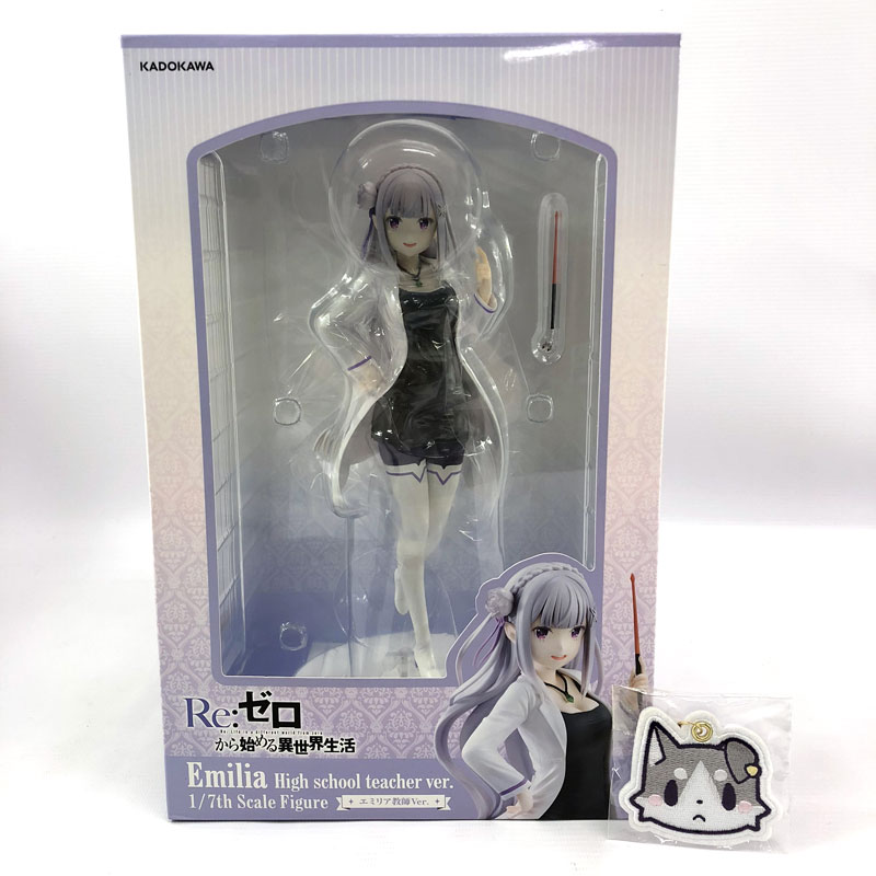 【中古】《未開封》KADOKAWA 1/7 エミリア 教師Ver. 「Re：ゼロから始める異世界生活」特典付《フィギュア・山城店》O6018