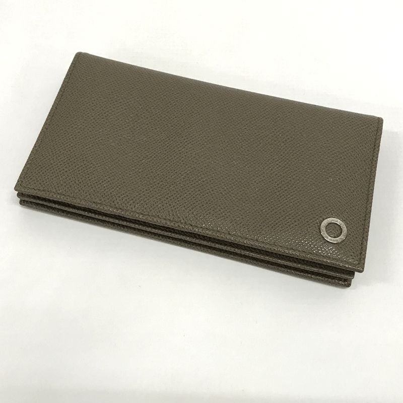 【中古】BVLGARI ブル小峡谷 ブル小峡谷 ブル小峡谷 マン グレインレザー 2つ折り長紙入れ【ブランド名】【山城店】