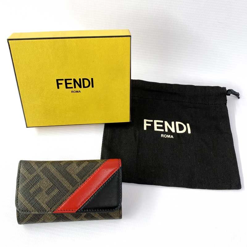 楽天市場】FENDI フェンディ ズッカ柄 6連キーケース レザー