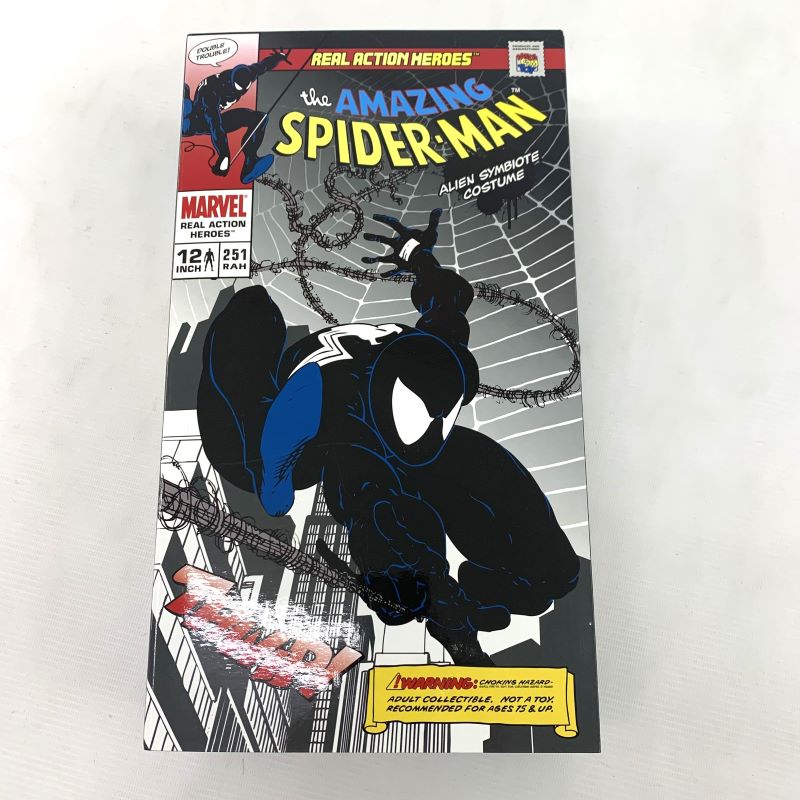 【中古】メディコム・トイ ブラックスパイダーマン コミックVer. リアルアクションヒーローズ No.251《フィギュア・山城店》◆Z720