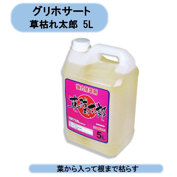 貨物輸送無料 グリホサート 草枯れ太郎5Ｌ ４本 非農林地用除草剤 葉面拡散させる 雑草総体 通い路 運動場 地域社会 パーキング場 運動すること場   沖縄・離島さし出し不可