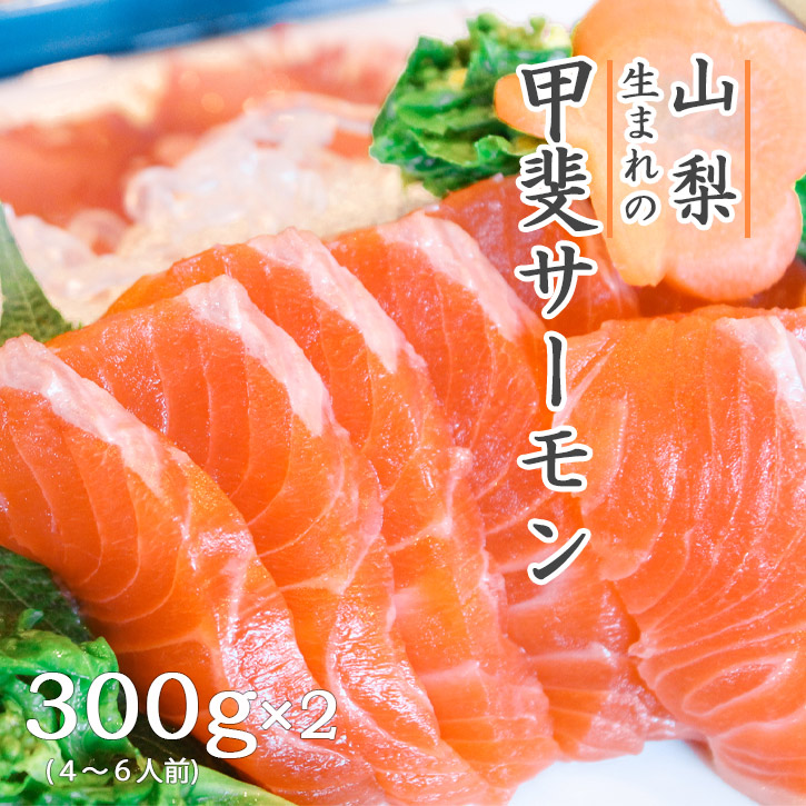 【父の日】サーモン 国産 山梨県 甲斐サーモンの刺身（甲斐サーモンレッド）300g（5～6人前）×2セット 鮭 サケ シャケ 高級 贈答用 ギフト 贈り物 送料無料