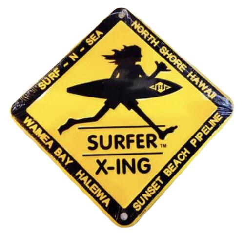 【楽天市場】 o。【新作入荷!!】SURF-N-SEA(サーフアンドシー）標識型看板 SURFER X-ING ノースショアで人気のサーフショップ  ハワイ大人気ブランド ハワイアン雑貨 ハワイアン小物 ハワイ直輸入 ハワイ雑貨 お土産 標識 サーフィン ハレイワ。o : Kai ...