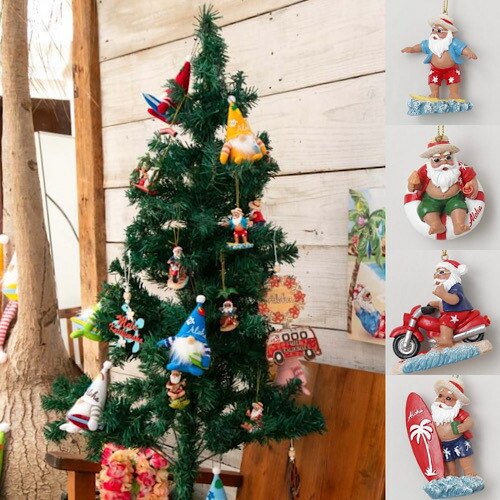 クリスマス モーターボートを修理しているハワイのサンタさん 模型 クリスマス モーターボートを修理しているハワイのサンタさん 模型