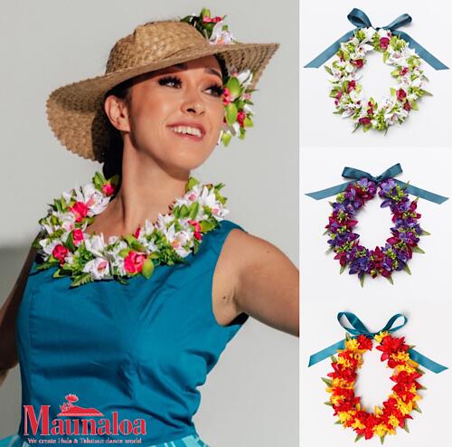 ○o。【Maunaloa】ハワイアン シンビファーンレイ フラダンスレイ マウナロア ハワイ雑貨 ハワイアン雑貨 フラダンス フラ小物 カー アクセサリー プルメリア マウナロア 発表会 ステージ イベント お揃い お洒落 人気 フラガール YCYZ3101 。o○