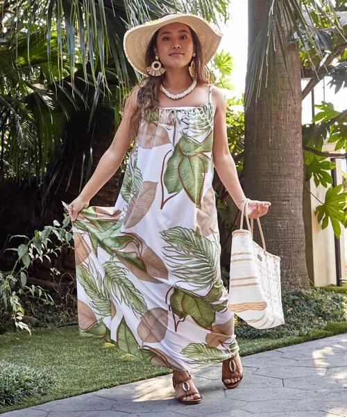 楽天市場】○o。ハワイアン タンクトップ ワンピース フラダンス