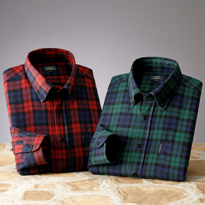 楽天市場】ピエルッチ チェック柄シャツ2色組 同サイズ チェックシャツ