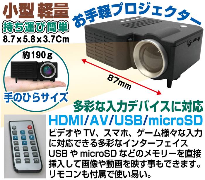 楽天市場 ミニプロジェクター Prjct 28a Google Chromecast 対応コンパクト 手のひらサイズ わずか190g ｒ ｓｔｙｌｅ