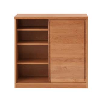 【Alder】木目の美しい北欧風天然木アルダー材のカウンター下収納90引戸【メーカー直送品,代引き不可】