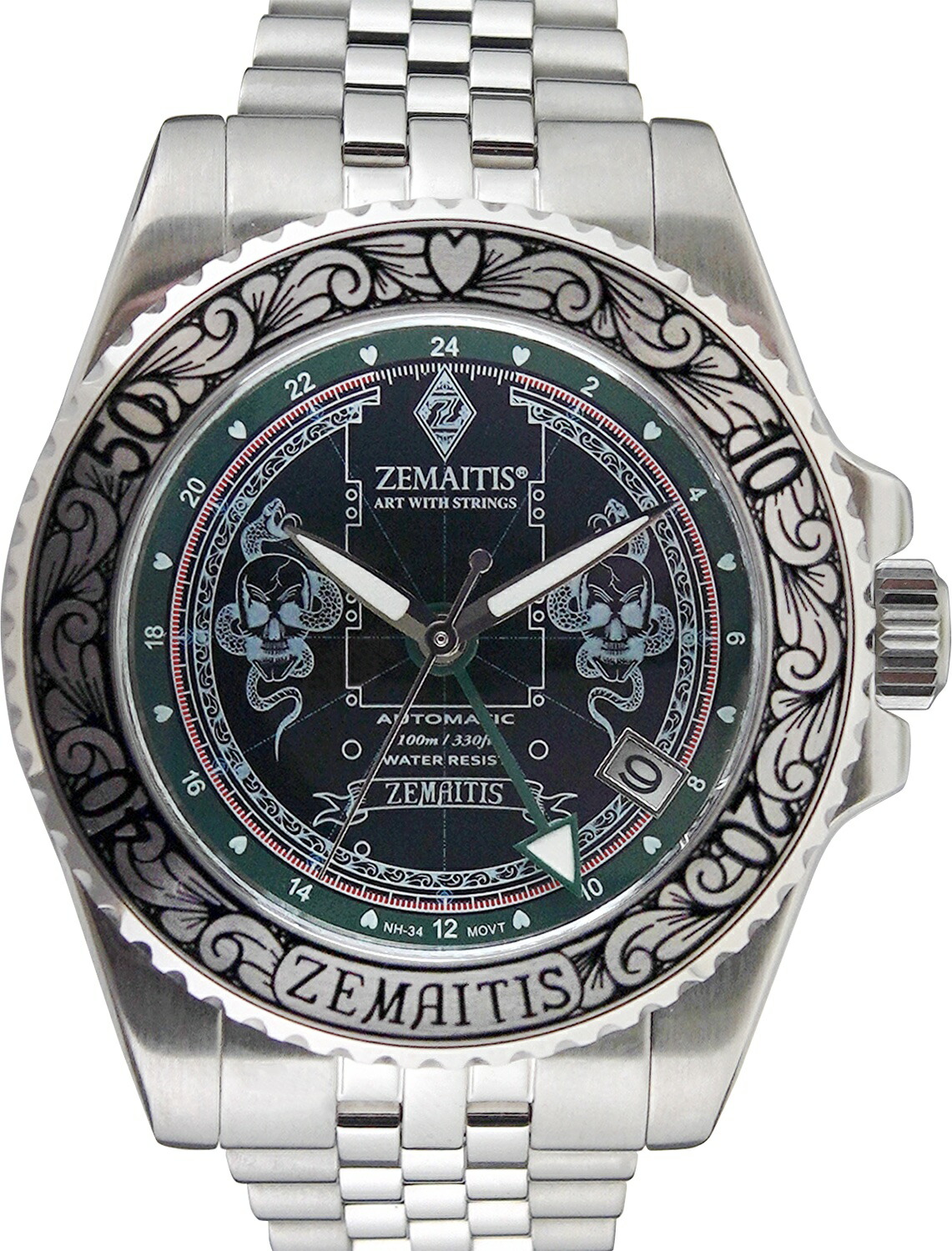 ZEMAITIS ZWDF24SS ウオッチ 制限事項品 100本 時辰儀 limited watch ゼマイティス かっこいい 非公式 商行為 流行り物 心地好い 今めかしい 蓄光